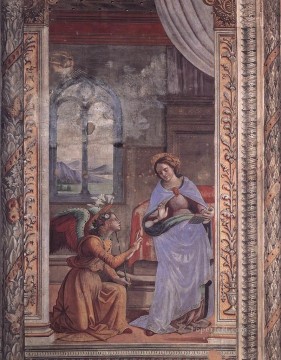 ドメニコ・ギルランダイオ Painting - 受胎告知 ルネサンス フィレンツェ ドメニコ・ギルランダイオ
